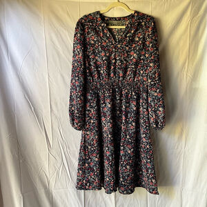 Berkley Jensen Floral Smocked Maxi Dress Large